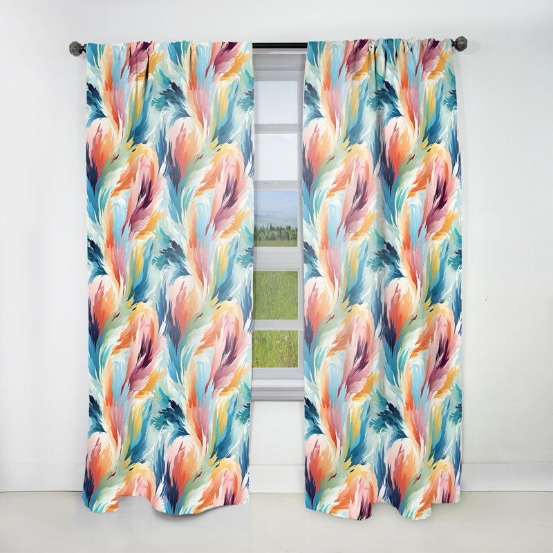 Alamak - Rideau Ikat - Rideau obscurcissant Ikat - 1 panneau, L 52 po x L 84 po