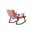 Chaise berçante, fauteuil pliant décontracté avec dossier / repose-pieds réglable | Velours rose, poches latérales, structure en fer massif-2018286526