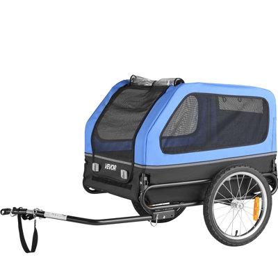 Dog Bike Trailer, Supports Up To 88 Lbs, Pet Cart Bicycle Carrier For Small And Large Dogs, Easy Folding Frame With Quick Release Wheel, Universal Bicycle Coupler, Reflector, Flag, Internal Leash
