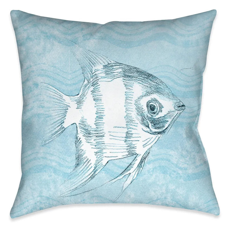 Coussin en polyester Ocean Wave
