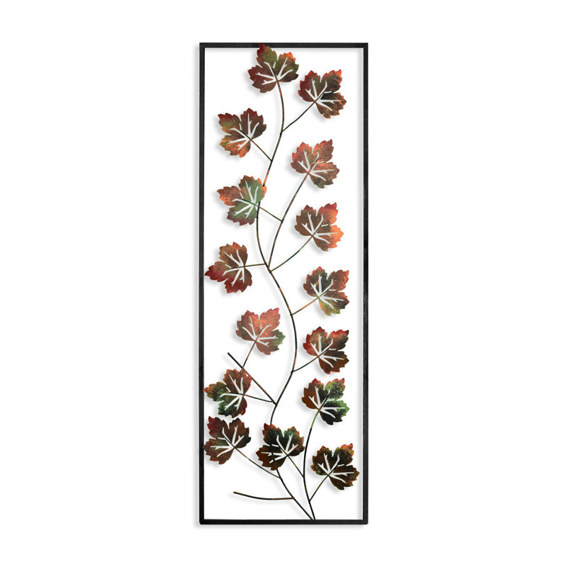 Handmade Decorative Metal Wall Accessory, 12.6 x 35.4 inches | 100% Metal, Thickness: 0.06 inches | Unique Hand-Painted Design, Perfect for Home Decor | Versatile Wall Hanging with Distinctive Color Variations