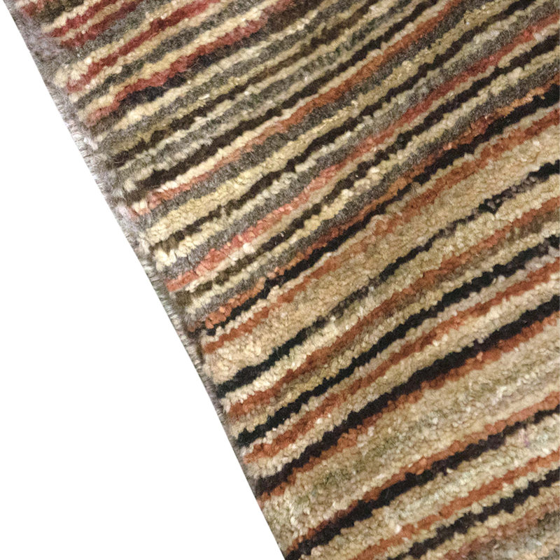 Hand Knotted Wool Area Rug in Multi