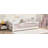 White Twin Floor Bed With Built-In Book Rack And Integrated Door