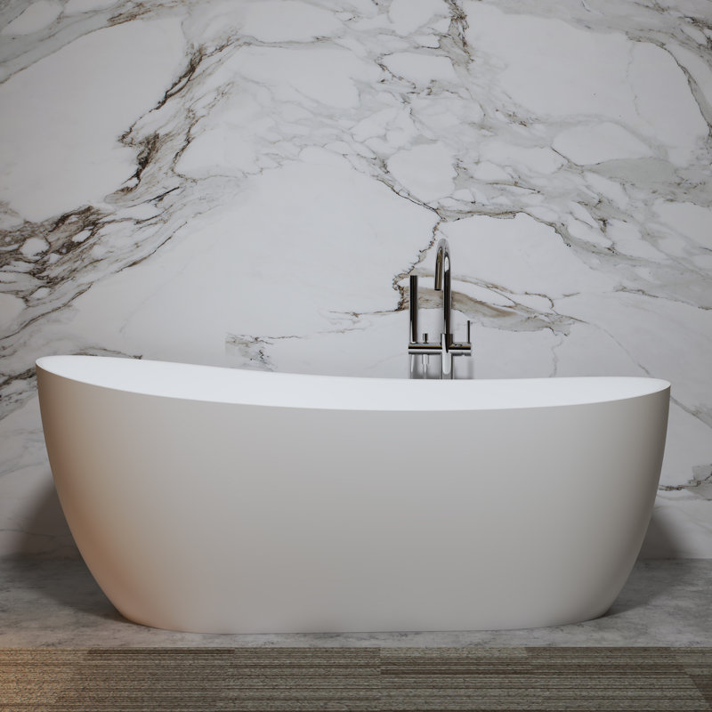 63'' x 31.5'' Soaking Solid Surface Bathtub