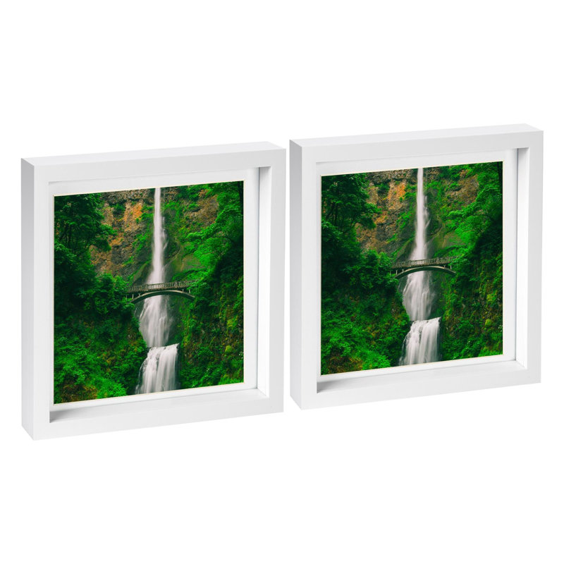 Nicola Spring - White 3D Box Photo Frames, 27.5" H x 27.5" W x 3.5" D