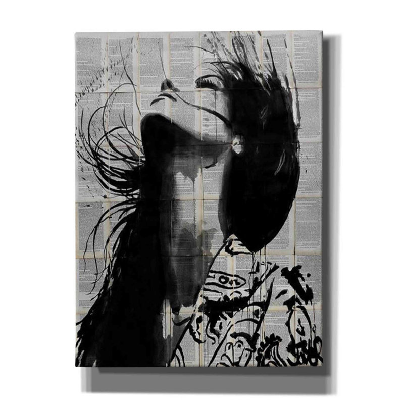 «Wild Flower» par Loui Jover, toile, art mural, H 54 po x l 40 po x P 1,5 po