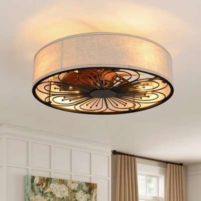 19.6'' Ceiling Fan with Light Kit and Remote Control Included