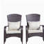 Chaise de patio avec coussins (coussin beige)