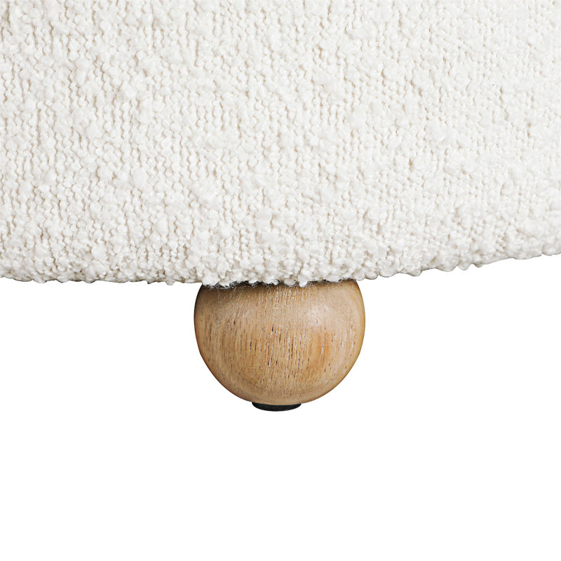Chaise pivotante avec repose-pieds, Blanc