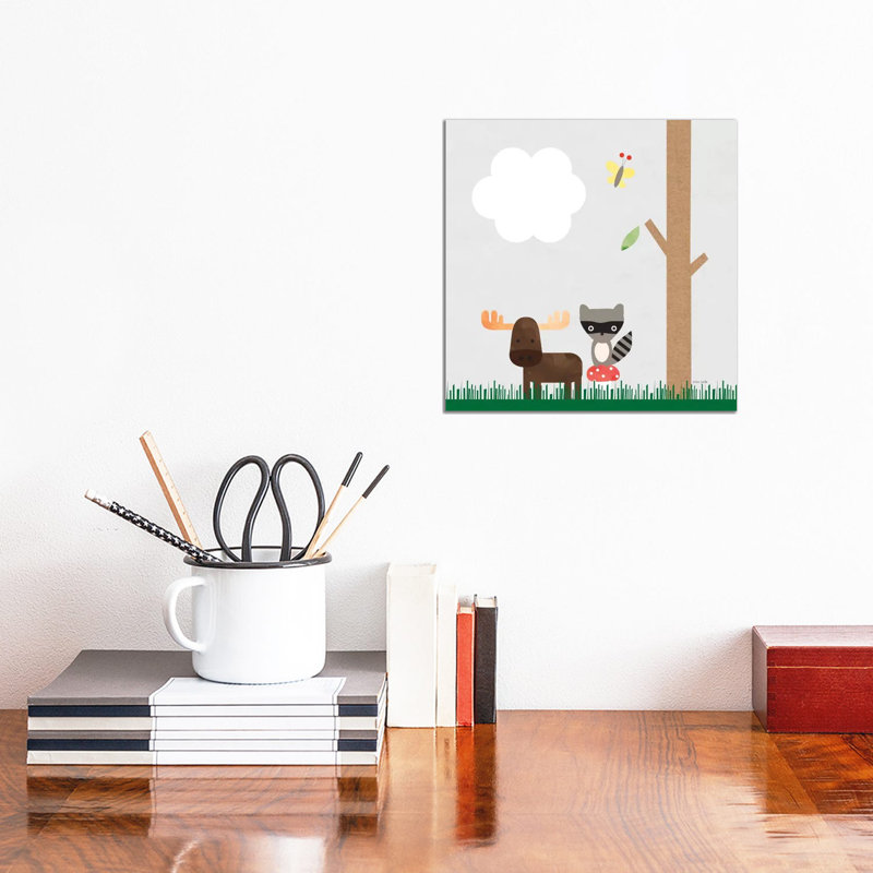 Woodland Animals I by Ann Kelle - Wrapped Canvas Print, 30.48 cm H x 30.48 cm W