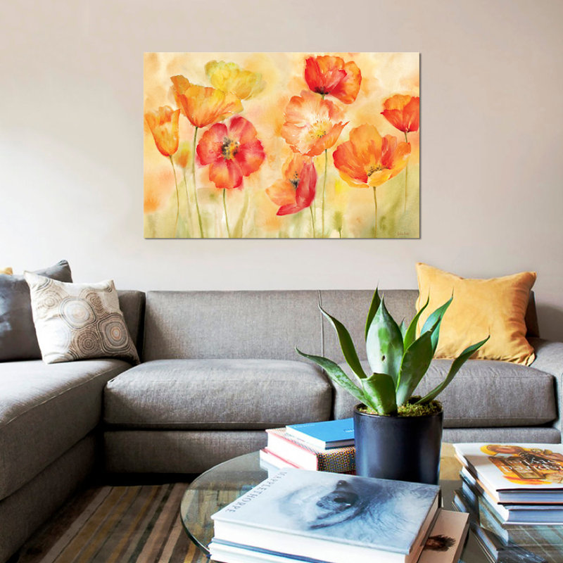 « aquarelle landscape », impression sur toile, H 8 po x l 12 po x P 0,75 po, Pas de tapis, Toile tendue
