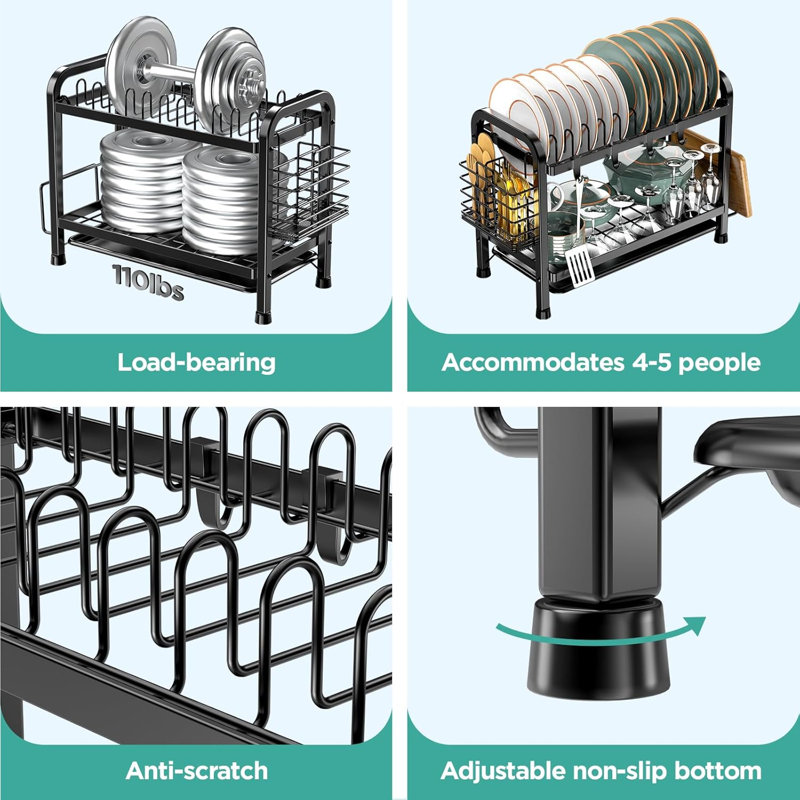 Shruti Stainless Steel Two Tier Dish Rack