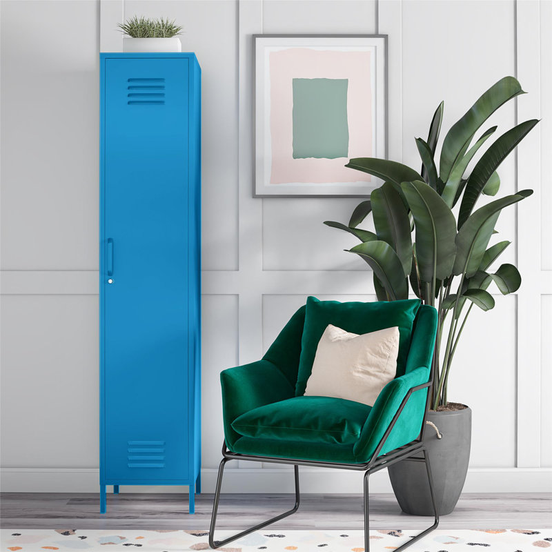 Lamprecht 1 -Door 4 -Shelf, Blue