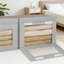 Grands bacs de rangement en tissu avec couvercles - paquet de 8 - Organisateur de garde-robe pliable avec fenêtre en PVC et poignées pour tablettes, sous le lit, vêtements, couvertures et organisation