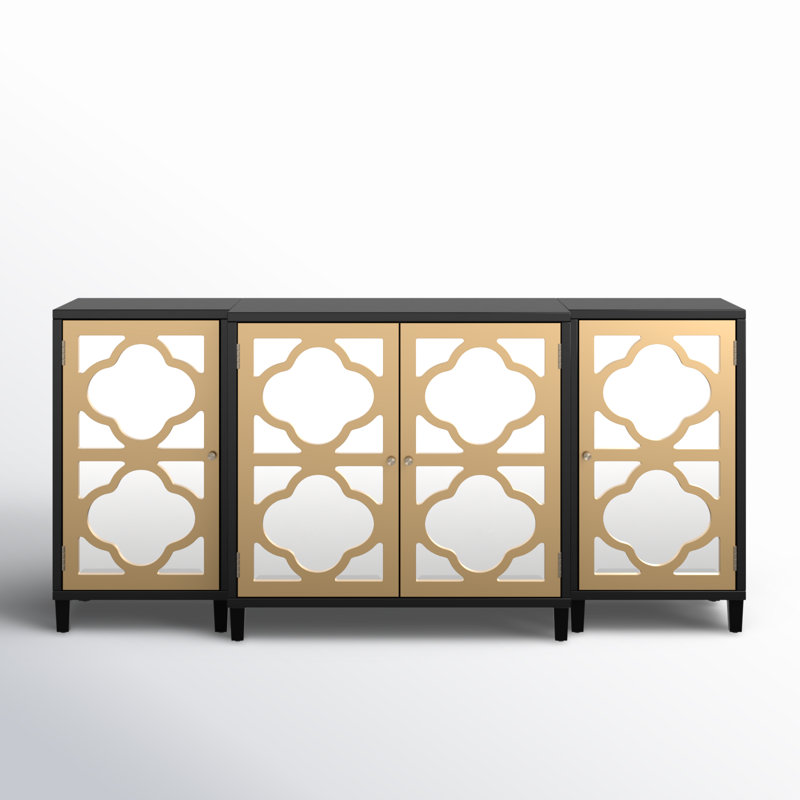 Wealdstone 73.5'' Sideboard, Black/Gold
