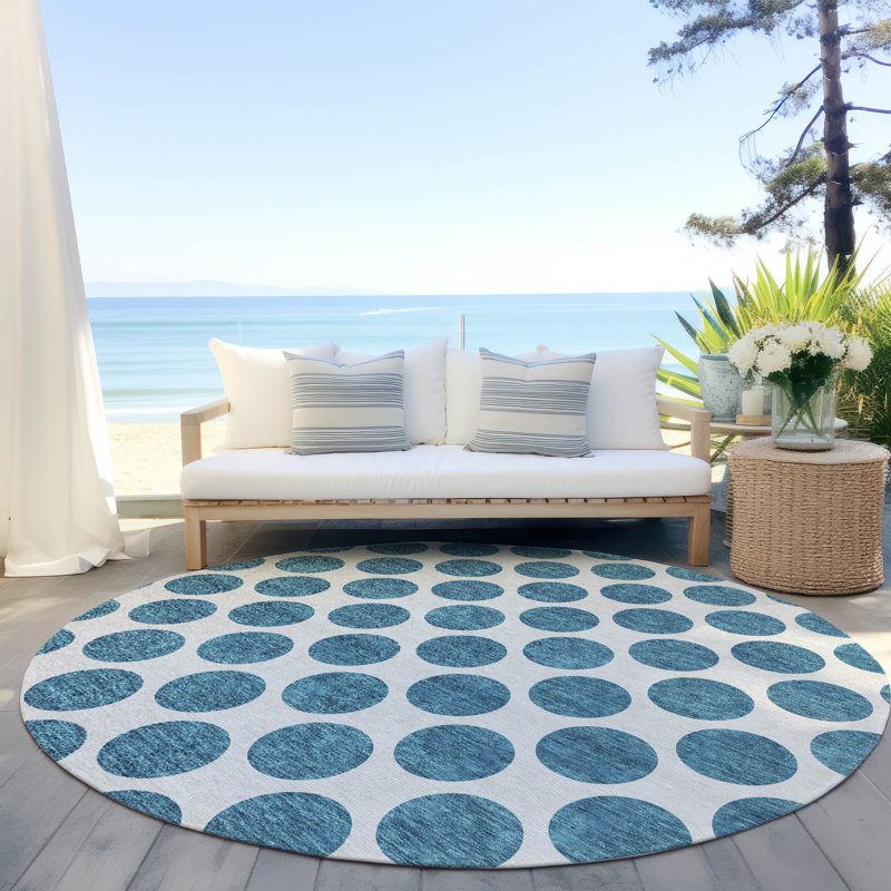Tapis Chayden avec envers antidérapant, Rond 8 pi