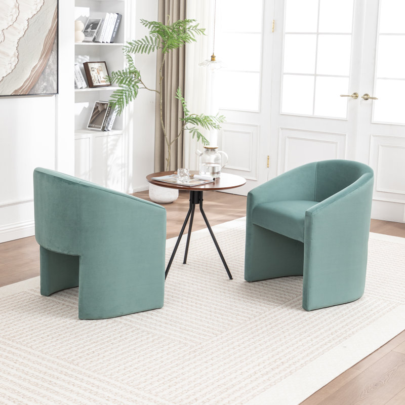 Halley Velvet Upholstered Dining Chair, Green