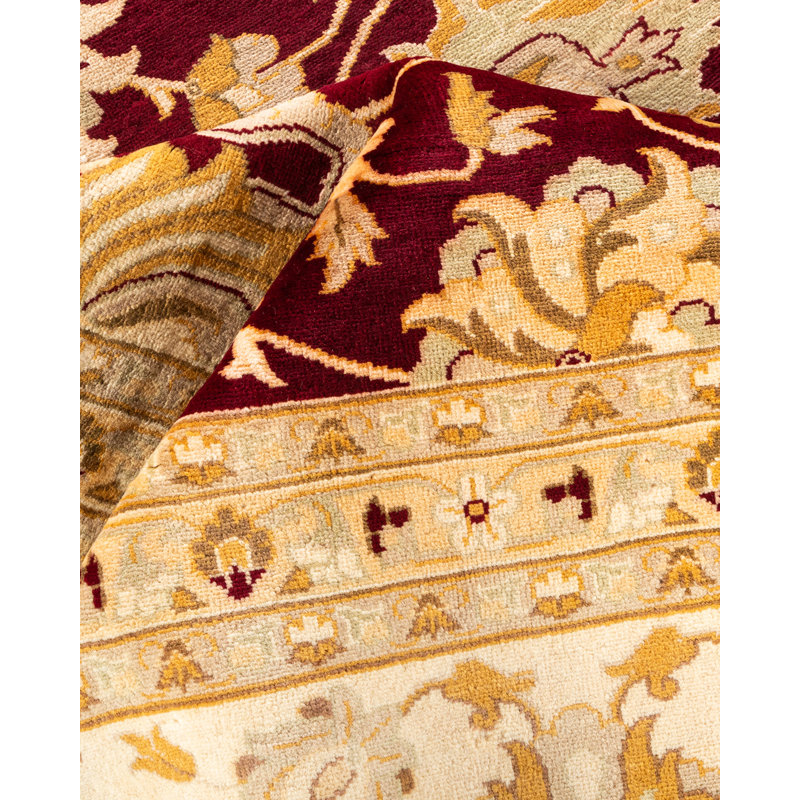 One-of-a-Kind 12' 2" X 15' 3" 2000s Wool Area Rug in Red