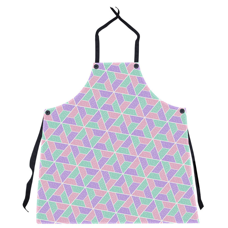 Bib Apron, Purple Green/Pink