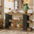 63-Inch Console Table, Farmhouse 3-Tier Entryway Table