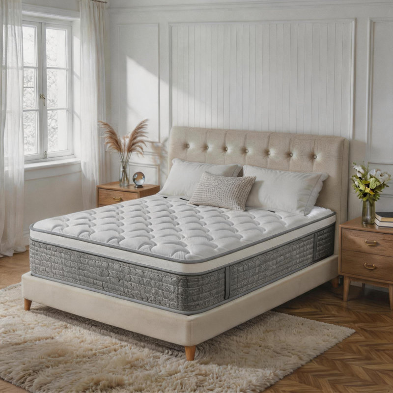 12" Medium Firm Cooling Hybrid Mattress in a Box with Gel Memory Foam & Pocket Springs, Pressure Relief, Motion Isolation, Edge Support, CertiPUR-US