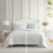 Laura Ashley Rosebud Stripe Green Cotton Reversible Quilt Set-123849912