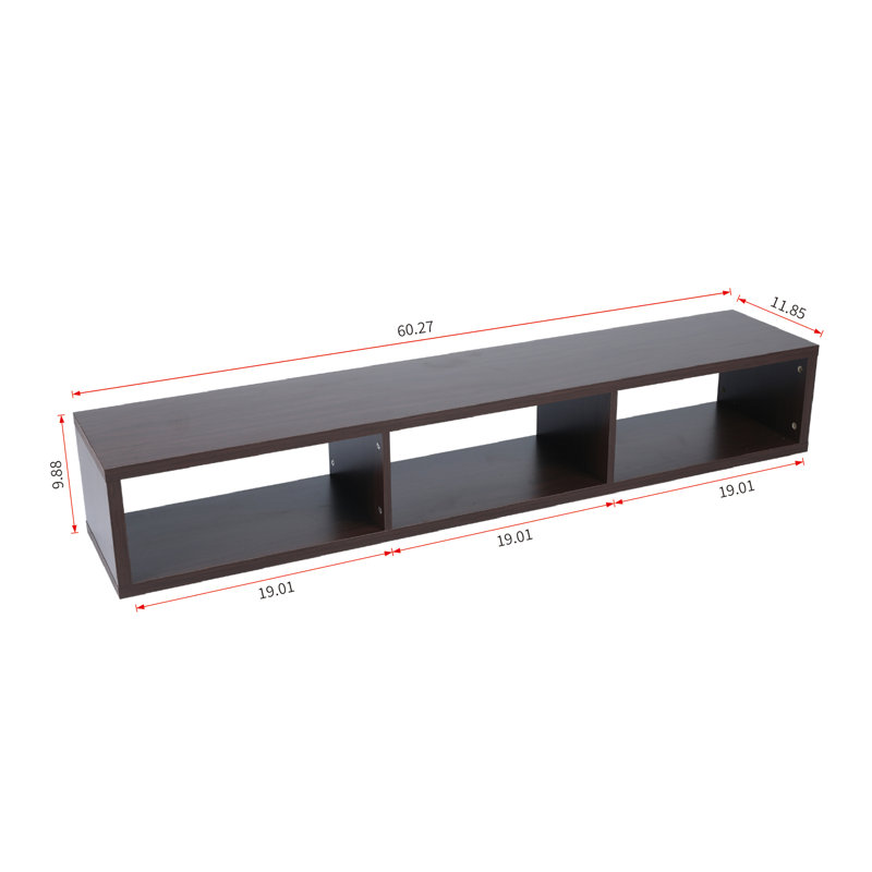 Console flottante Shallow, 60 po, noyer, Brun