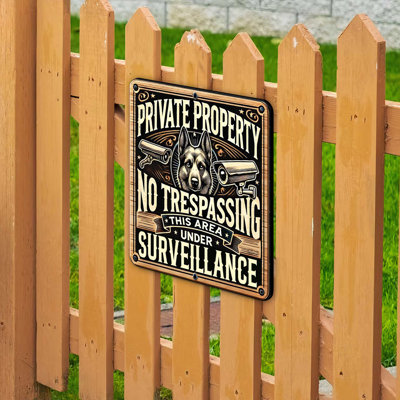 Panneau d'avertissement en bois propriété privée