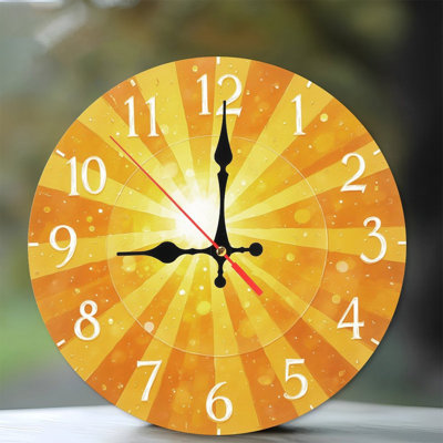 Cadran de l'horloge Sunburst avec chiffres