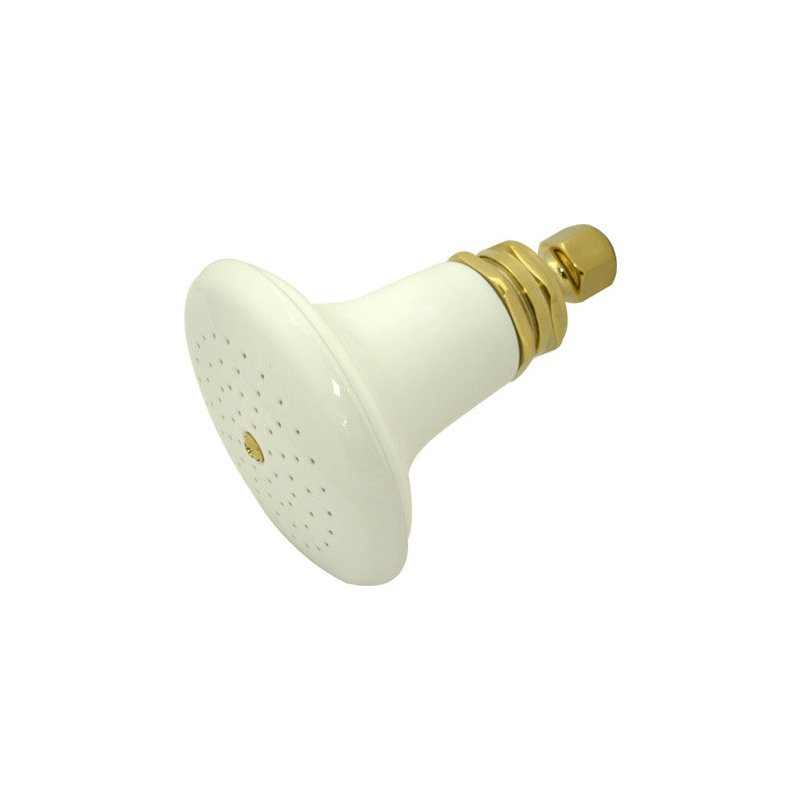 Hot Springs Colonial Volume Control Shower Head, Polished Brass