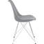 2 pièces Chaise d'appoint rembourrée grise, base, chaise de salle à manger moderne avec