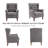 Button-Tufted Small Wingback Accent Chair with Rolled Arm and Thick Padded Cushion-1060150549
