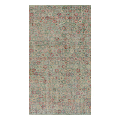 One-of-a-Kind Rectangle 5’5”x9’8” Hand Knotted Area Rug
