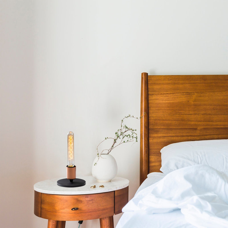 Lampe de table noire / cuivre 3,94 po Aieden
