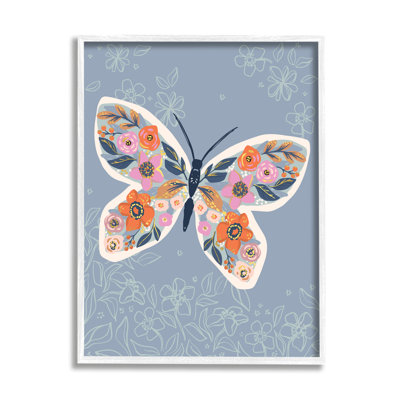 Floral, ailes de papillon, fleur printanière, insecte