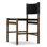 Chaise d'appoint rembourrée noire Matisse
