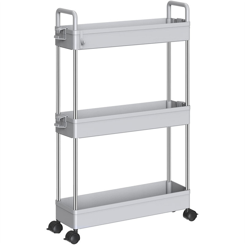 Taranto 66.55cm H x 40.1cm W Utility Cart with Wheels, Grey