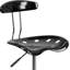 Vibrant Chrome Drafting Stool with Tractor Seat-2017077461