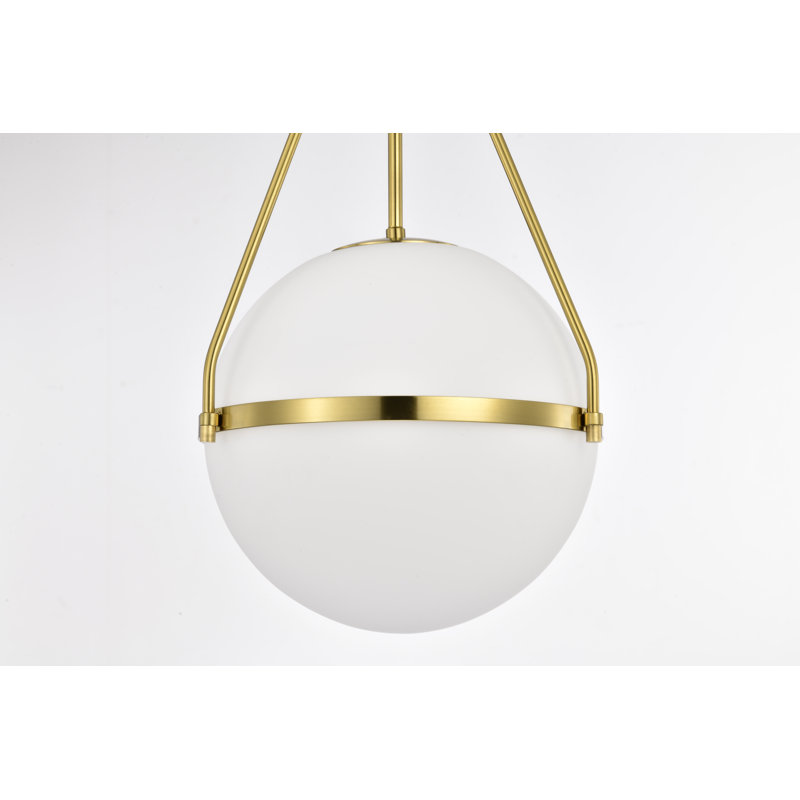 Heuller Glass Semi Flush Mount, Brass