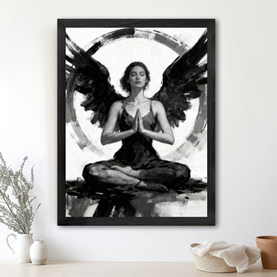 Reproduction d'art encadrée noire rétro