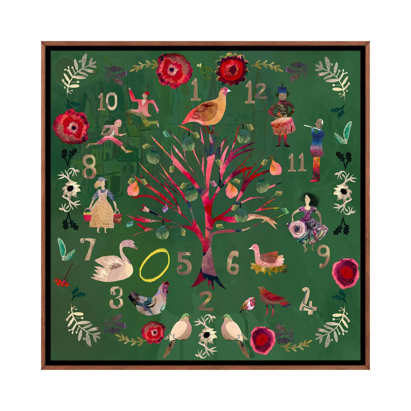 Douze jours - reproduction d'art murale - toile encadrée, Cadre flottant sans passe-partout, Brun, 26" H x 26" W