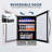 48" Beverage Refrigerator 360 Can Dual Zone Built-in Split Beer Cooler with Four Handles