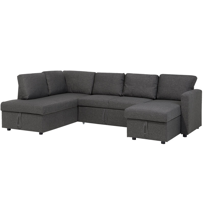 Haverly 5 Seater Sofa Bed, Dark Grey