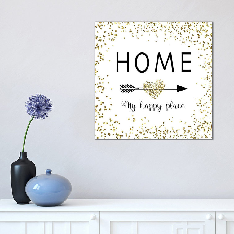 Home - My Happy Place by - Wrapped Canvas Typography
