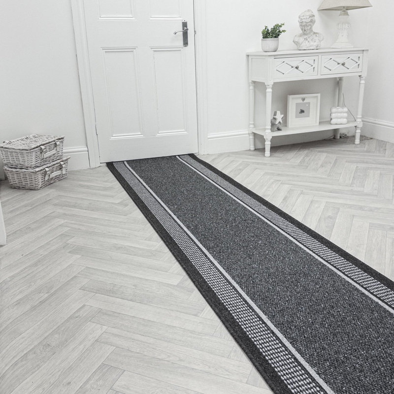 Runner Solid Colour Looped / Hooked Area Rug, Runner 66 x 300 cm