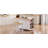 3PCS Set Large Kitchen Island With Drop Leaf, Power Outlet & Door Internal Storage Rack(With 2 Barstools)-1069712422
