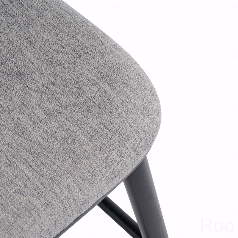 Ensemble de 2 chaises de salle à manger, Gris, Noir