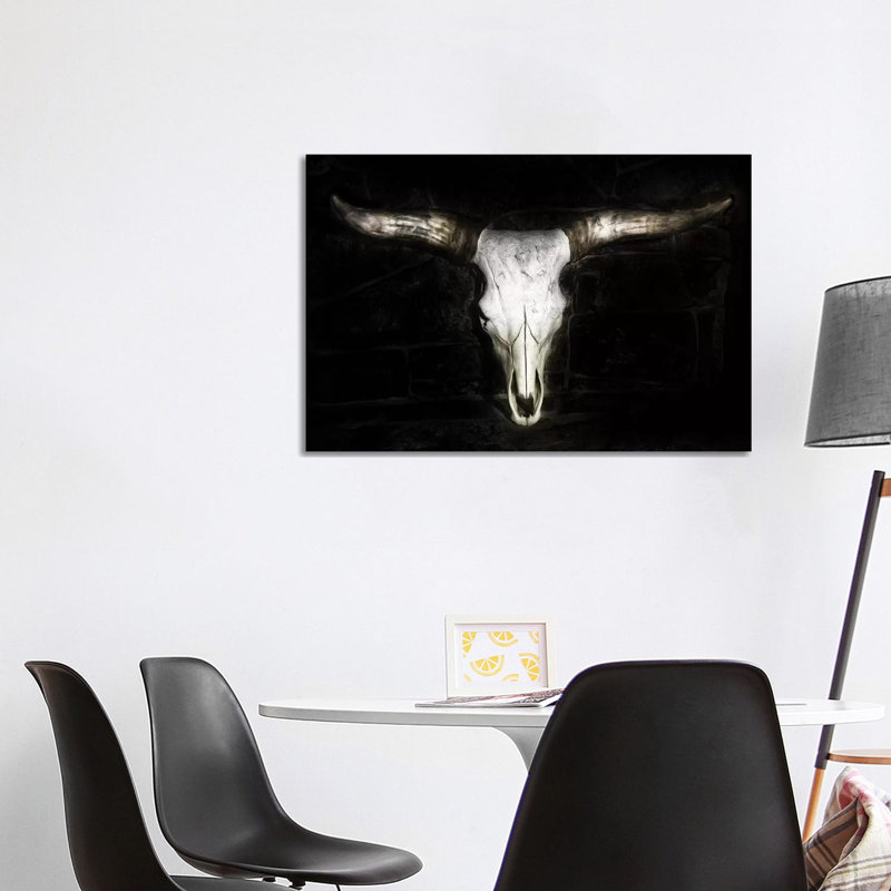 Cow Skull by PHBurchett - Wrapped Canvas Print, 101.6 cm H x 66.04 cm W x 1.91 cm D