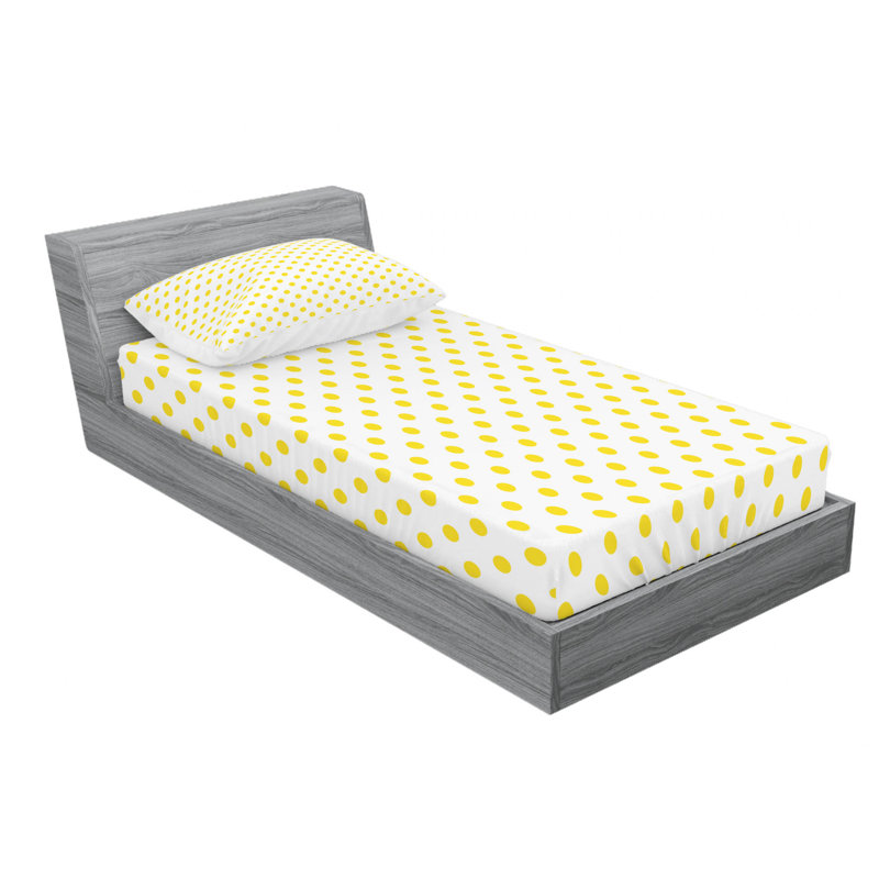 Microfiber Polka Dots Sheet Set, Twin