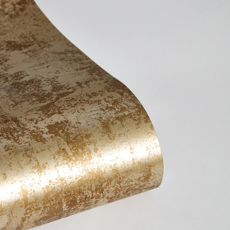 Papier peint feuille d'or délavé, Or